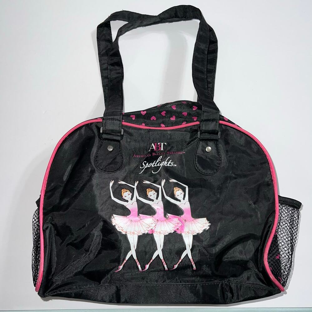 ABT American Ballet Theatre Spotlights Dance Tote Duffle Bag Black Pink Ballet
